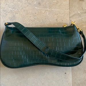 NWT vegan leather crocodile print shoulder bag